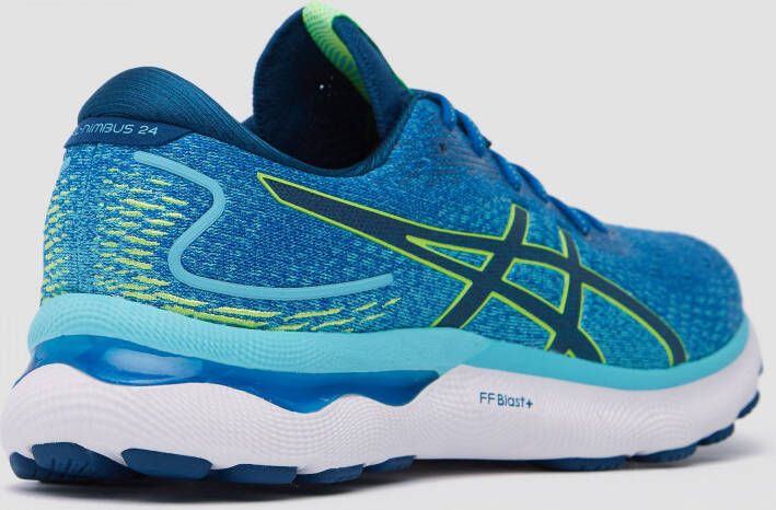 ASICS gel nimbus 24 hardloopschoenen blauw groen heren