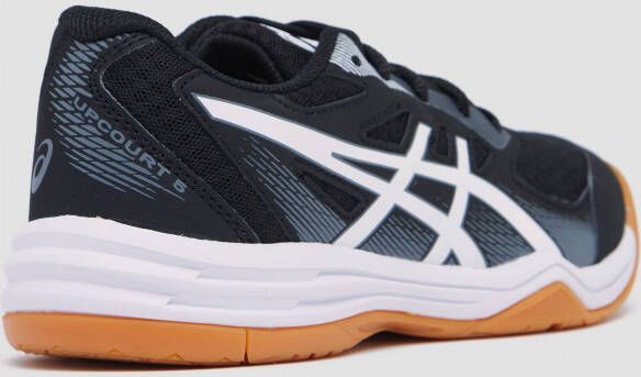 ASICS upcourt 5 indoorschoenen zwart wit kinderen