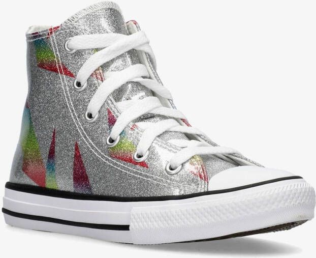 Converse chuck taylor allstar prism glitter sneakers grijs roze kinderen