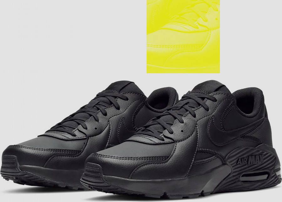 Nike air max excee leather sneakers zwart heren