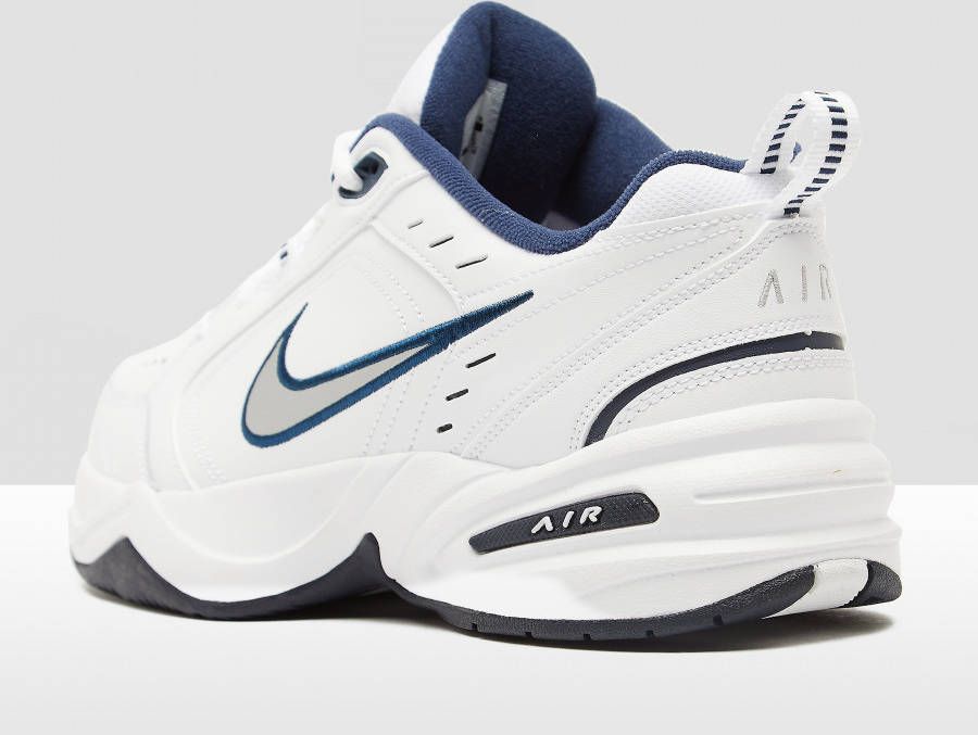 Nike chunky air monarch iv sneakers wit blauw heren