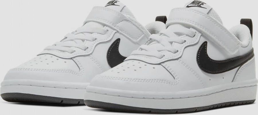 Nike court borough low 2 sneakers wit zwart kinderen