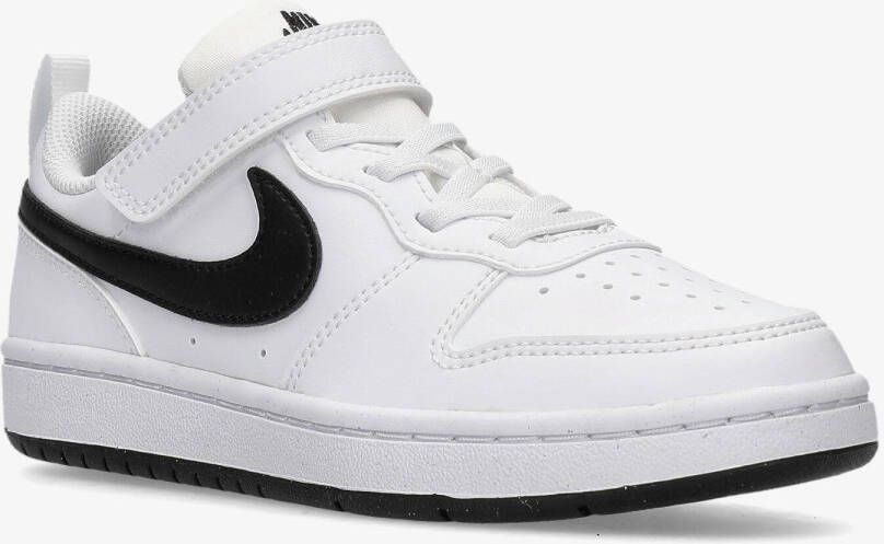 Nike court borough low recraft sneakers wit zwart kinderen