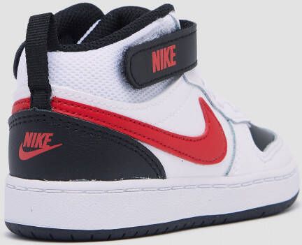 Nike court borough mid 2 sneakers wit rood baby