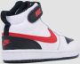 Nike court borough mid 2 sneakers wit rood kinderen - Thumbnail 2