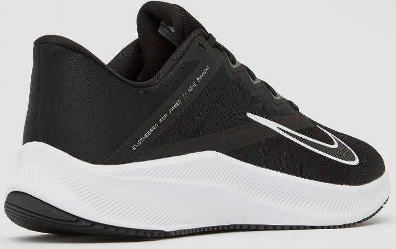 Nike quest 3 hardloopschoenen zwart wit heren