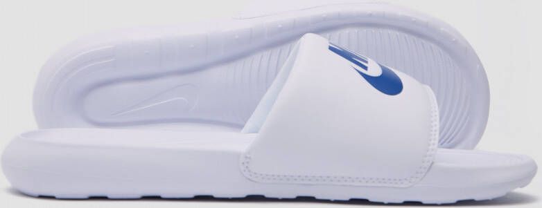 Nike victori one slippers wit blauw heren