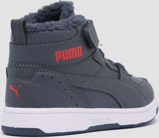 Puma rebound joy fur mid sneakers grijs kinderen