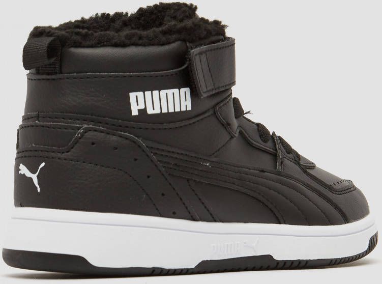 Puma rebound joy fur sneakers zwart kinderen