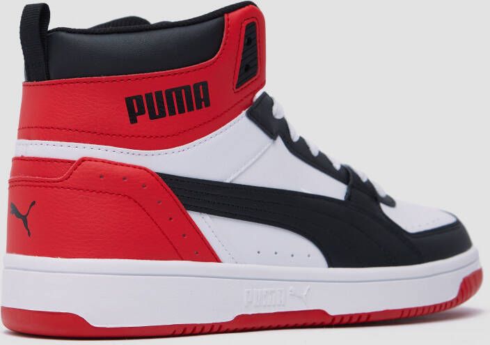 Puma rebound joy mid sneakers zwart rood heren