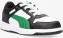 Puma Rebound Joy Lo AC sneakers zwart wit groen Imitatieleer 21 - Thumbnail 11