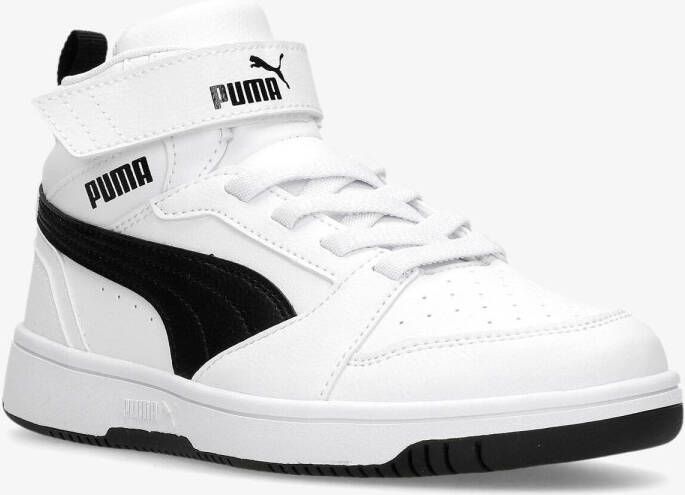 Puma rebound v6 mid sneakers wit zwart kinderen