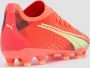 PUMA Ultra Match Gras Kunstgras Voetbalschoenen (MG) Oranje Lichtgroen - Thumbnail 10