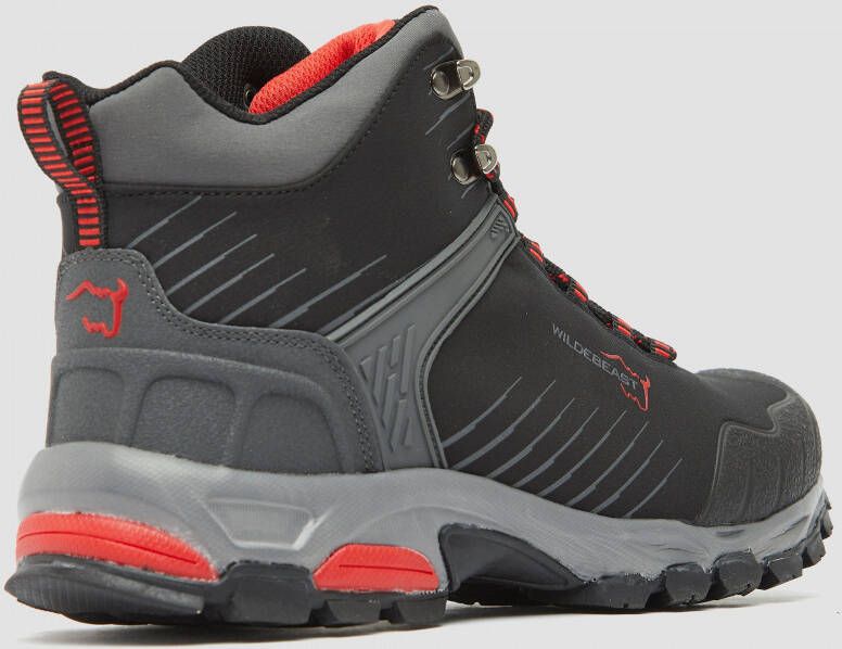 WILDEBEAST mid wandelschoenen zwart rood heren