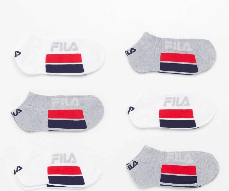 Fila invisible sokken 6-pack grijs wit kinderen