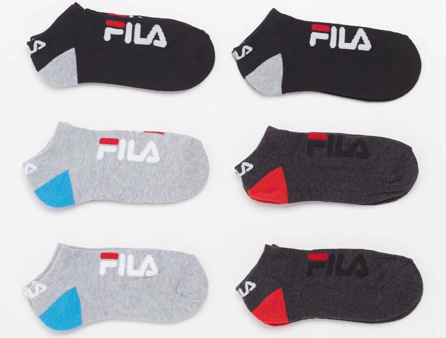 Fila invisible sokken 6-pack grijs zwart kinderen
