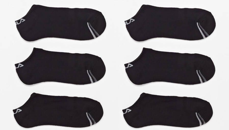 Fila invisible sokken 6-pack zwart