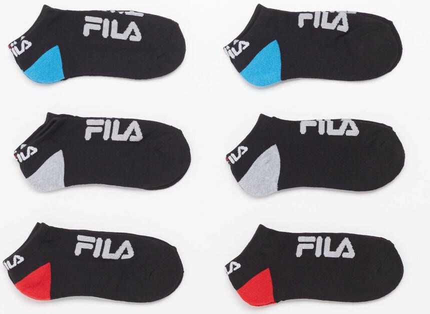 Fila invisible sokken 6-pack zwart kinderen