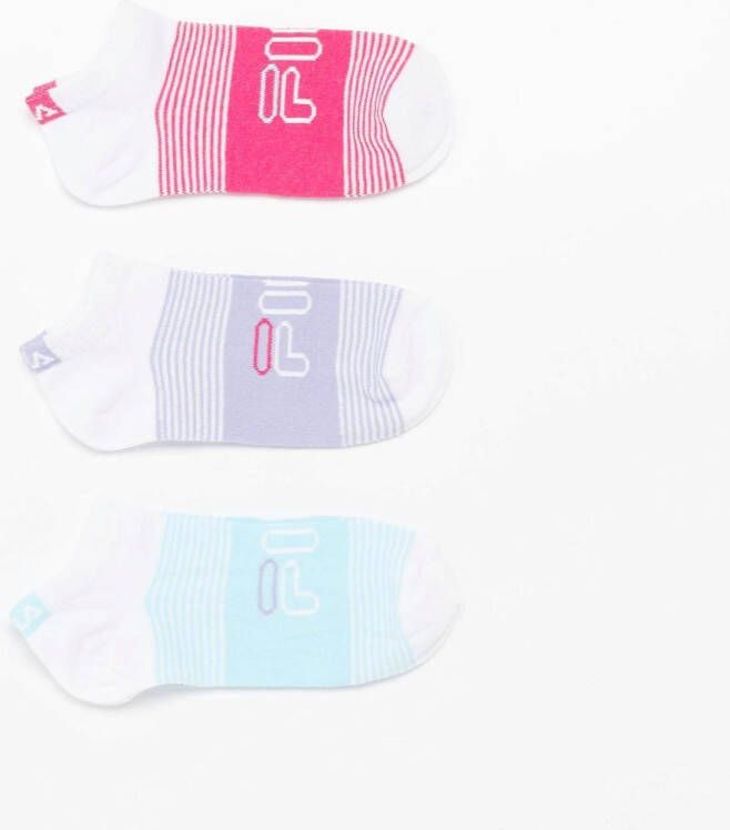 Fila sokken 3-pack wit roze dames