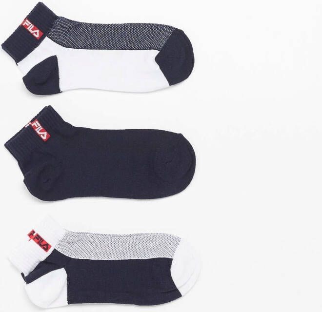 Fila sokken 3-pack zwart rood