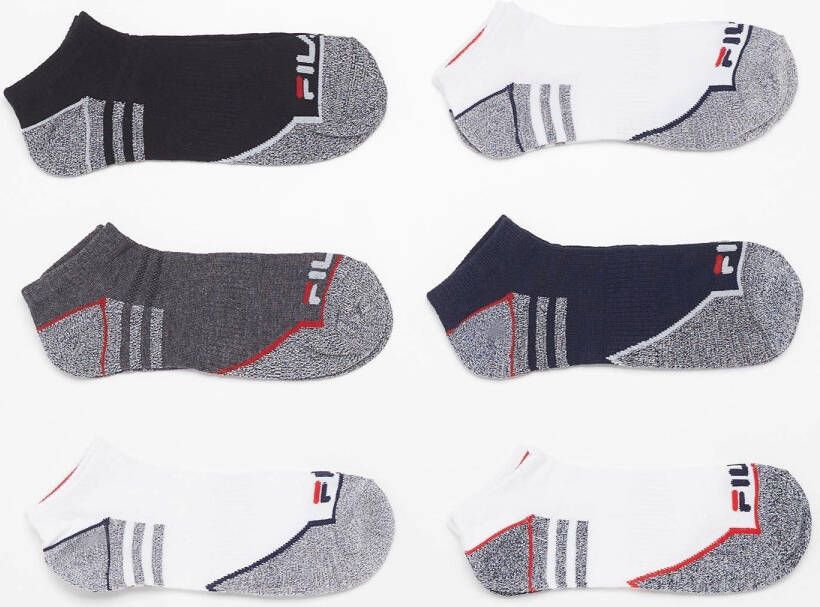 Fila sokken 6-pack wit grijs