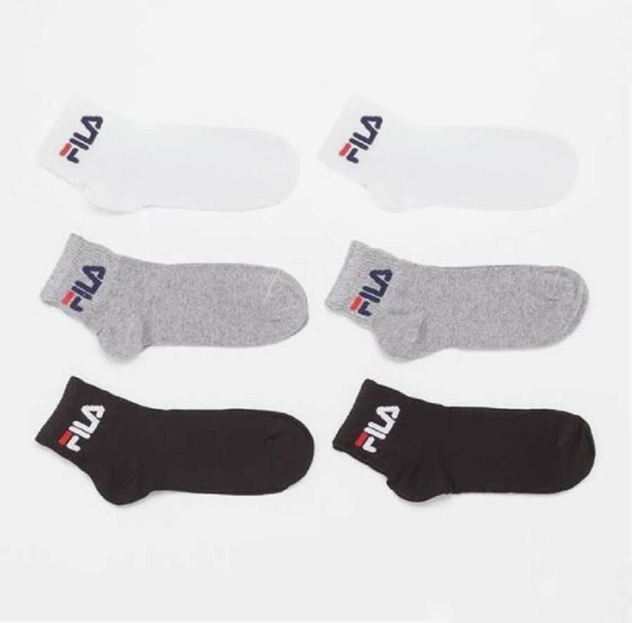 Fila sokken 6-pack zwart grijs