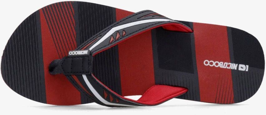 NICOBOCO itau slippers rood zwart kinderen