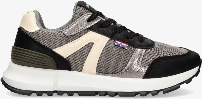 NICOBOCO wisly sneakers groen beige dames