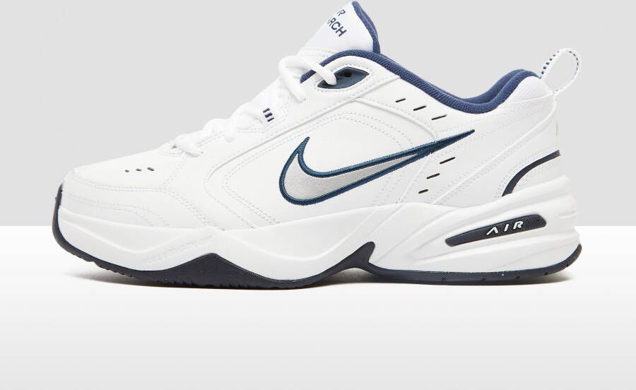 Nike chunky air monarch iv sneakers wit blauw heren