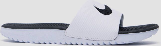 Nike kawa slippers wit zwart kinderen