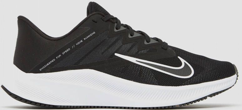 Nike quest 3 hardloopschoenen zwart wit dames