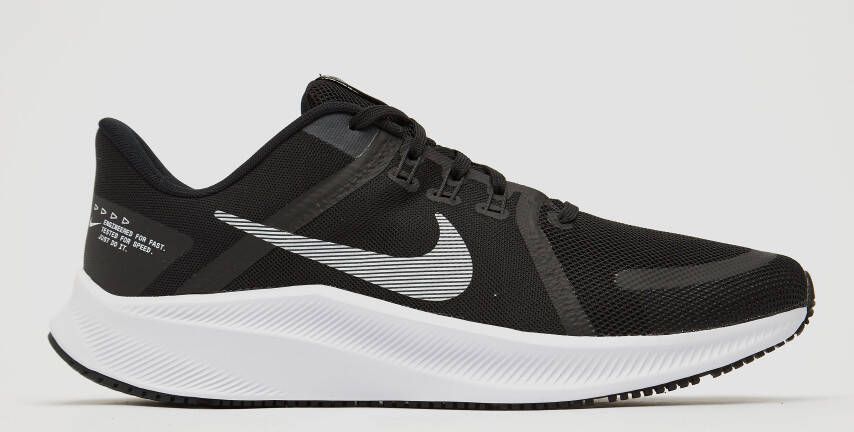 Nike quest 4 hardloopschoenen zwart wit heren