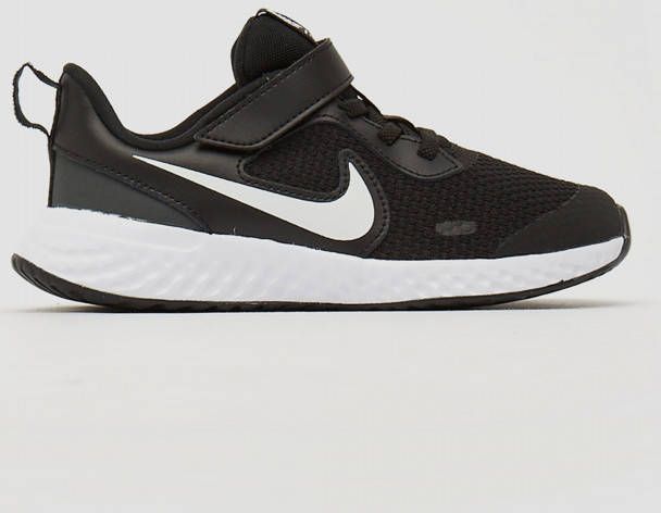 Nike revolution 5 hardloopschoenen zwart wit kinderen