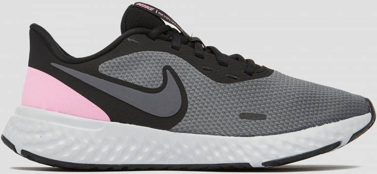 Nike Revolution 5 hardloopschoenen zwart/roze-antraciet - Schoenen.nl