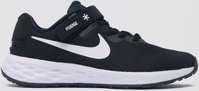 Nike revolution 6 flyease hardloopschoenen zwart wit kinderen