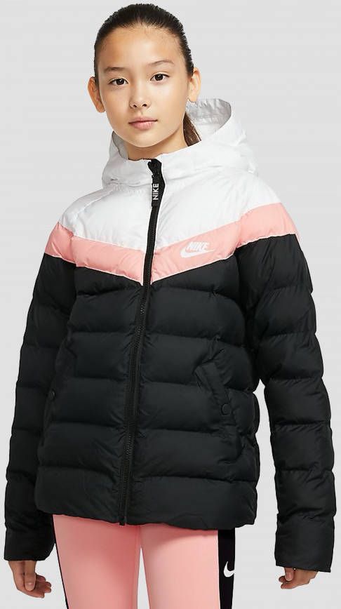 Verdraaiing ras Opiaat Nike sportswear filled jas zwart roze kinderen - Schoenen.nl