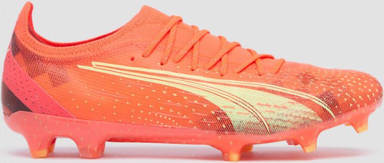 PUMA Ultra Ultimate Gras Kunstgras Voetbalschoenen (MG) Oranje Lichtgroen - Foto 9