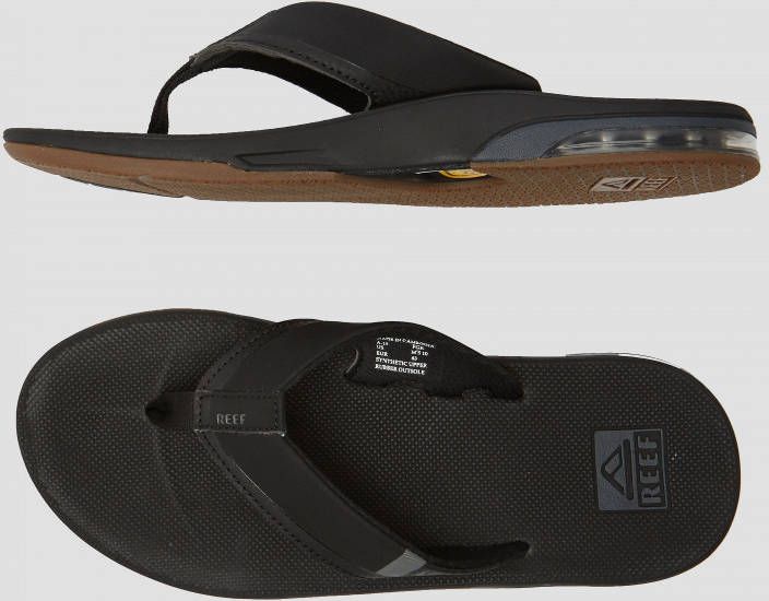 Reef fanning low 2.0 slippers zwart heren