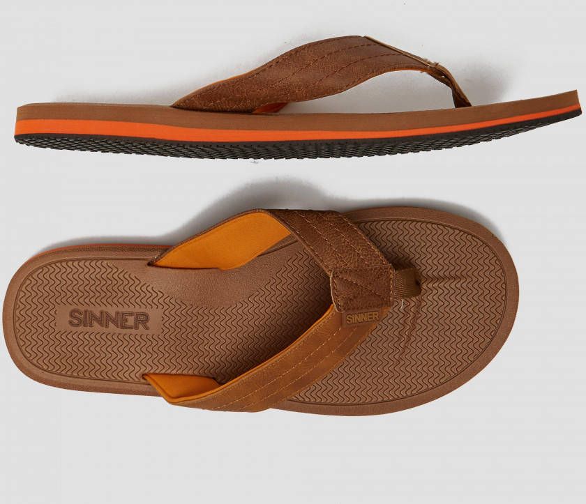 Sinner lobos slippers bruin oranje heren
