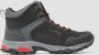 WILDEBEAST mid wandelschoenen zwart rood heren - Thumbnail 1