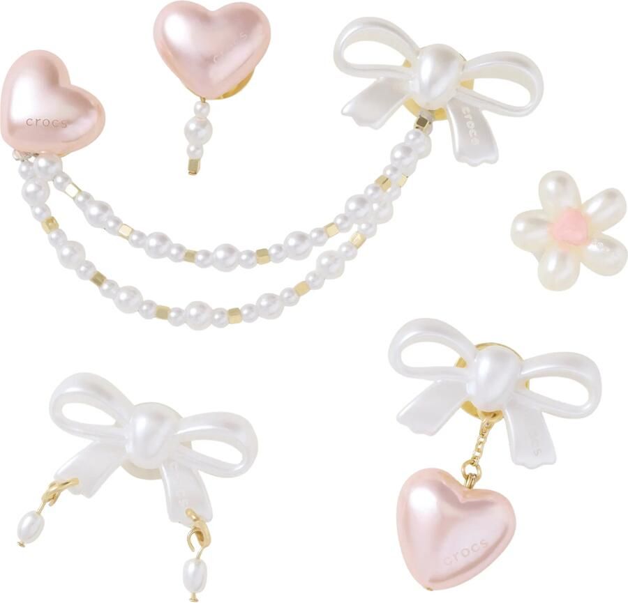 Crocs Bow and Pink Heart Jibbitz (5-pack)
