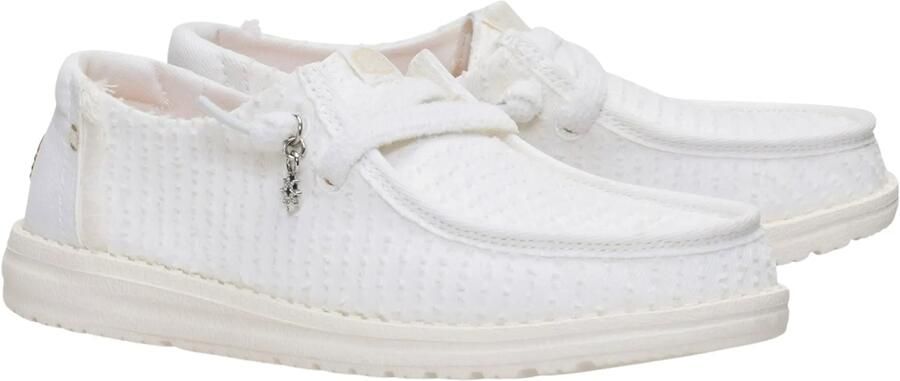 HEYDUDE Wendy Frayed Canvas Slip-On Sneakers Dames