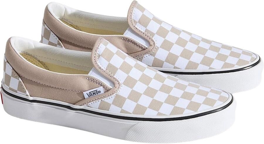 Vans Classic Slip-On Checkerboard Mushroom Sneakers Senior