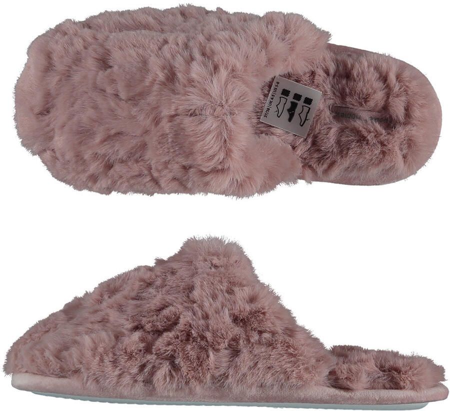 Apollo Instap slippers pantoffels Fluffy dames roze huissloffen