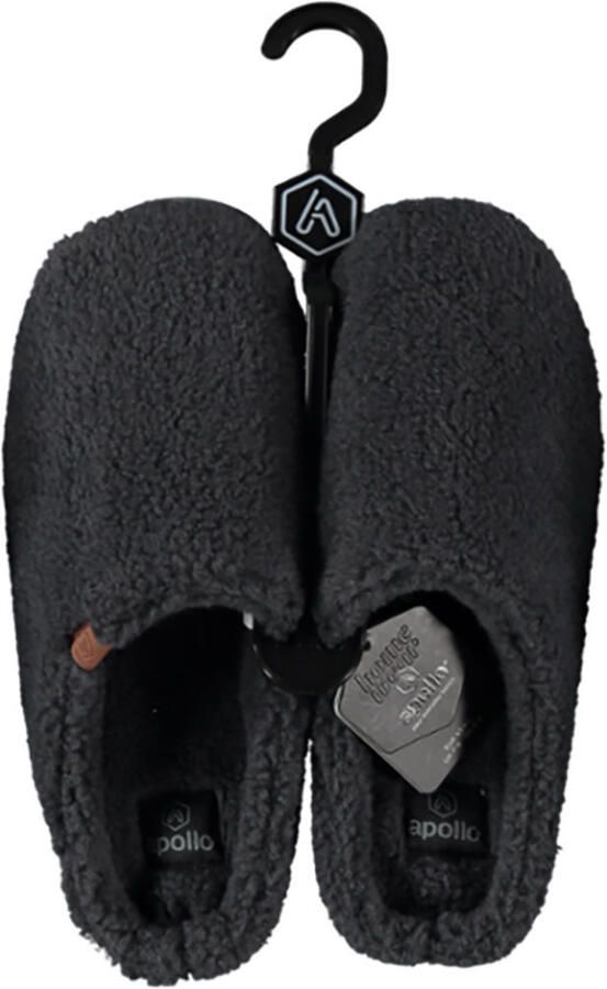 Apollo Instapper slippers pantoffels Teddy wol antraciet Volwassenen