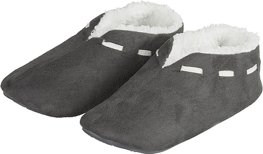 Apollo Spaanse sloffen pantoffels dames donkergrijs polyester zachte voering