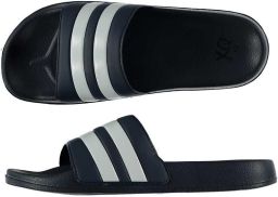 Merkloos Badslippers huisslippers navy wit gestreept voor maat