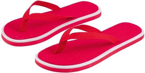 Merkloos Rode heren teenslippers strandganger slipper