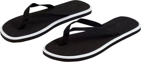 Merkloos Zwarte heren teenslippers strandganger slipper