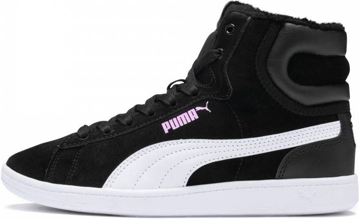PUMA Vikky Mid Fur hoge kinderschoenen Wit Zwart |